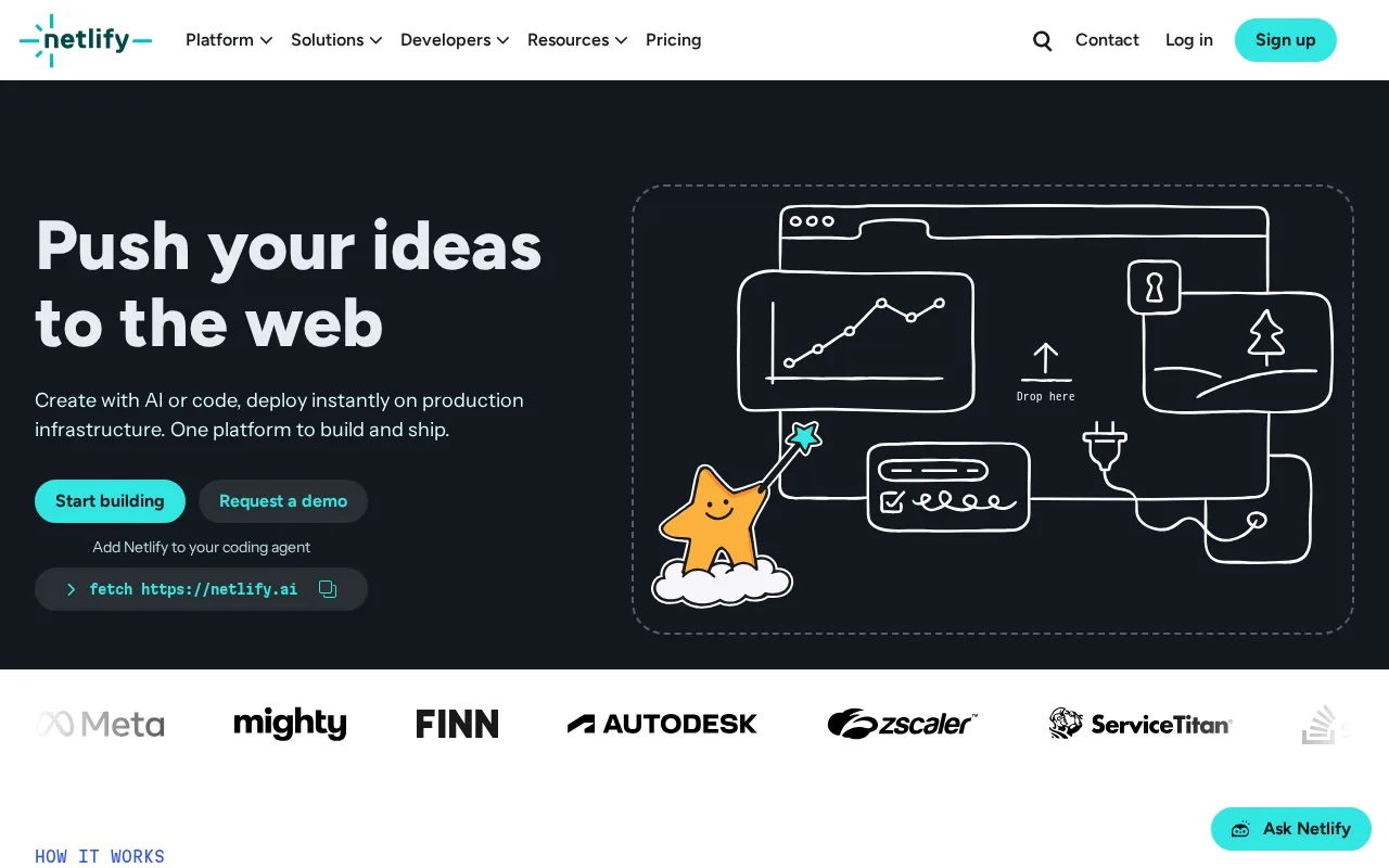 Screenshot of Netlify