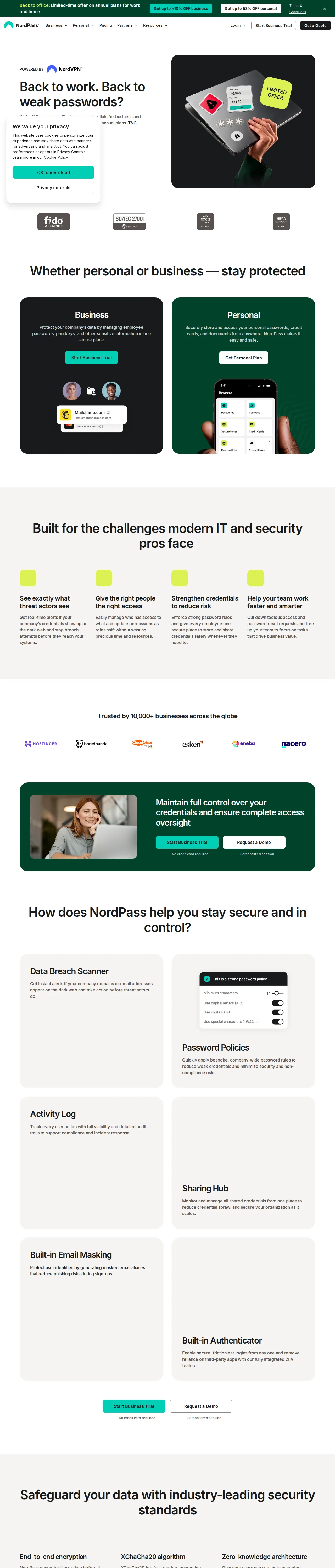 Screenshot of NordPass