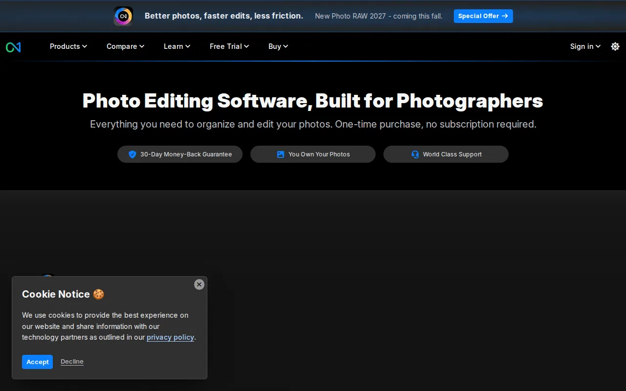 Screenshot of ON1 Photo RAW