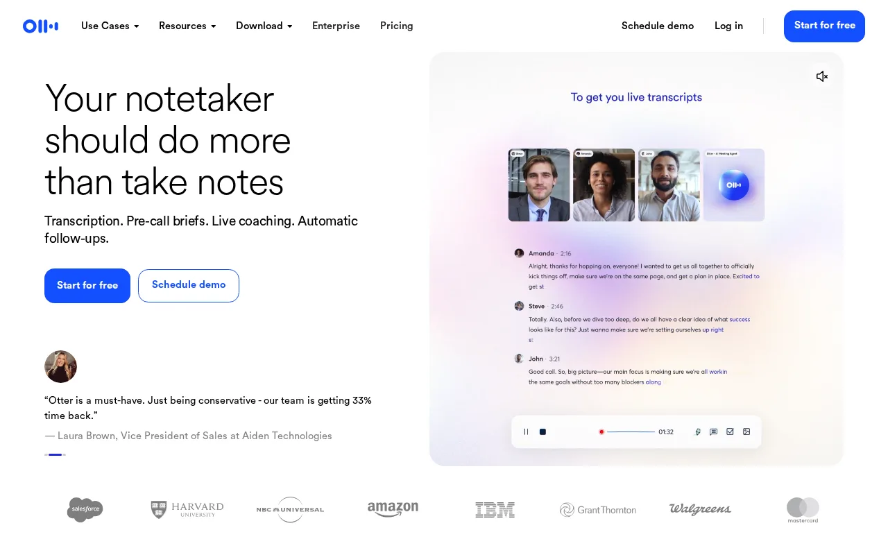 Screenshot of Otter.ai