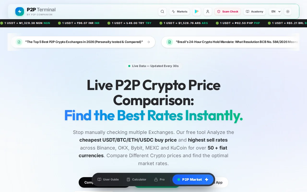 Screenshot of P2pcompanion