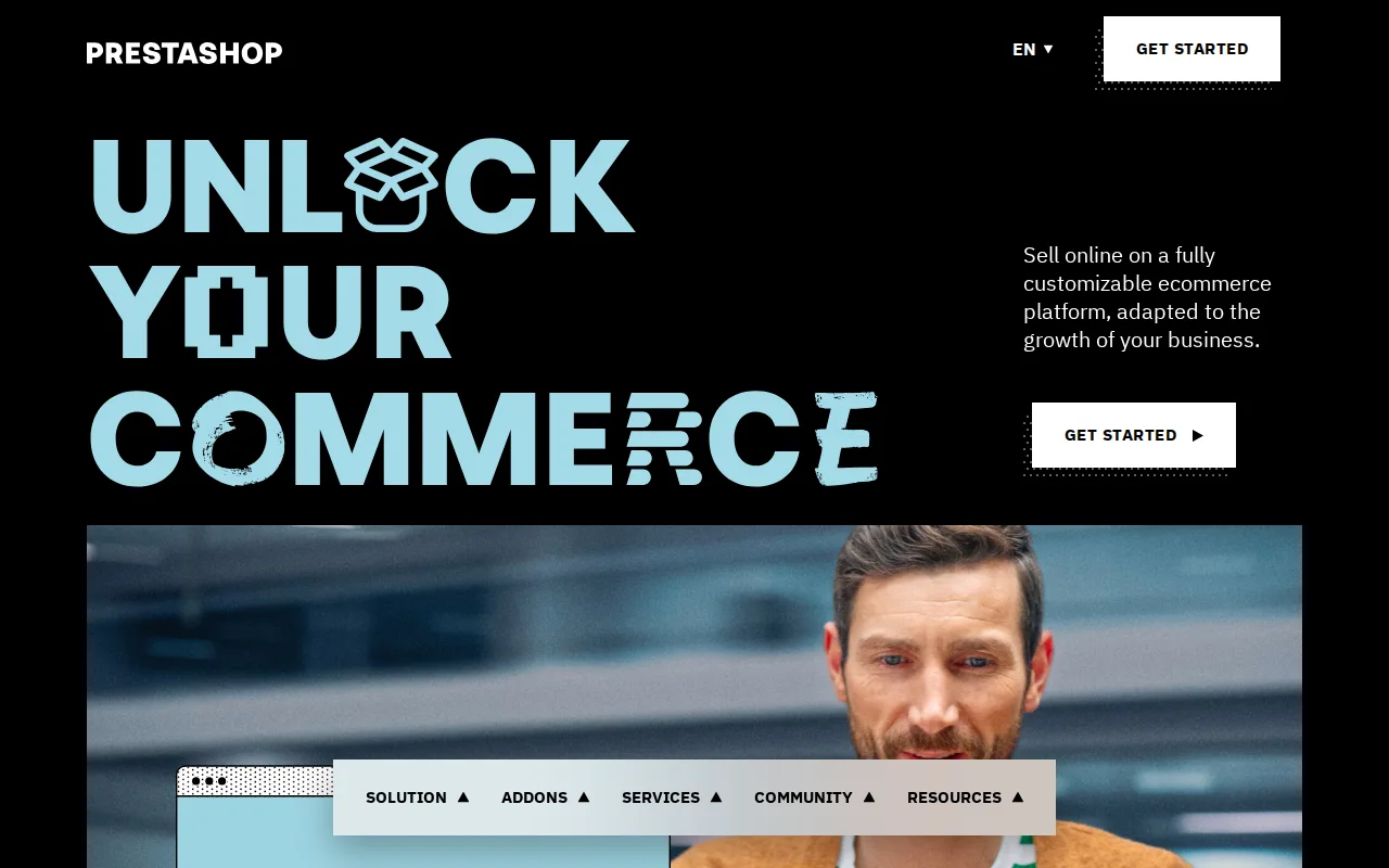 Screenshot of PrestaShop