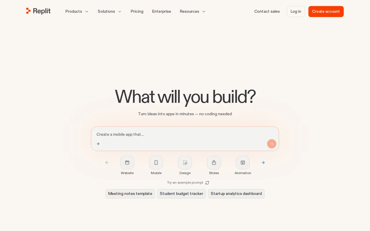 Screenshot of Replit
