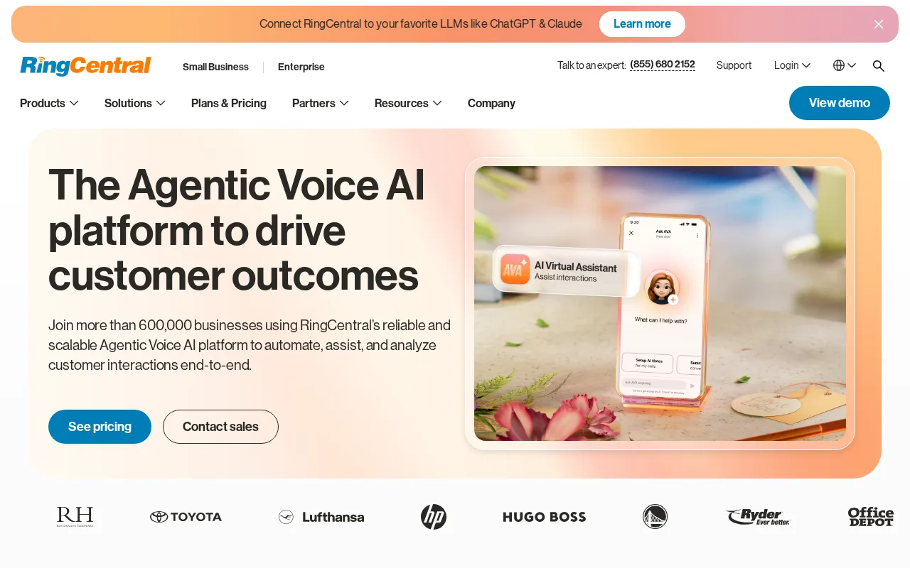 Screenshot of RingCentral