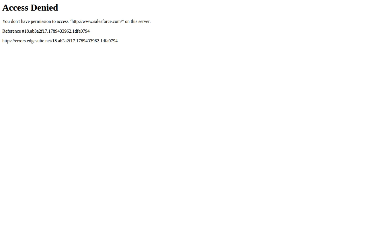 Screenshot of Salesforce