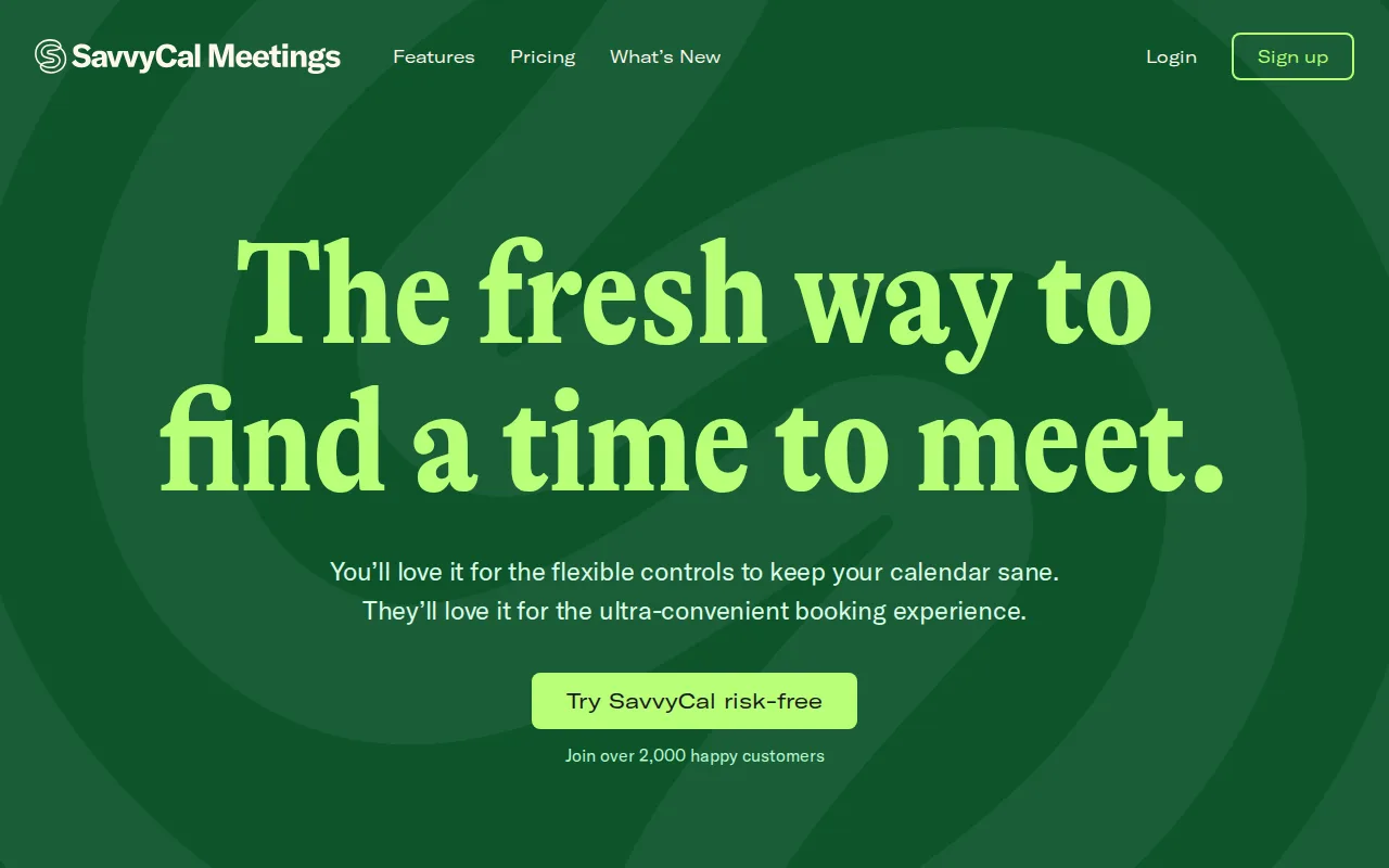 Screenshot of SavvyCal