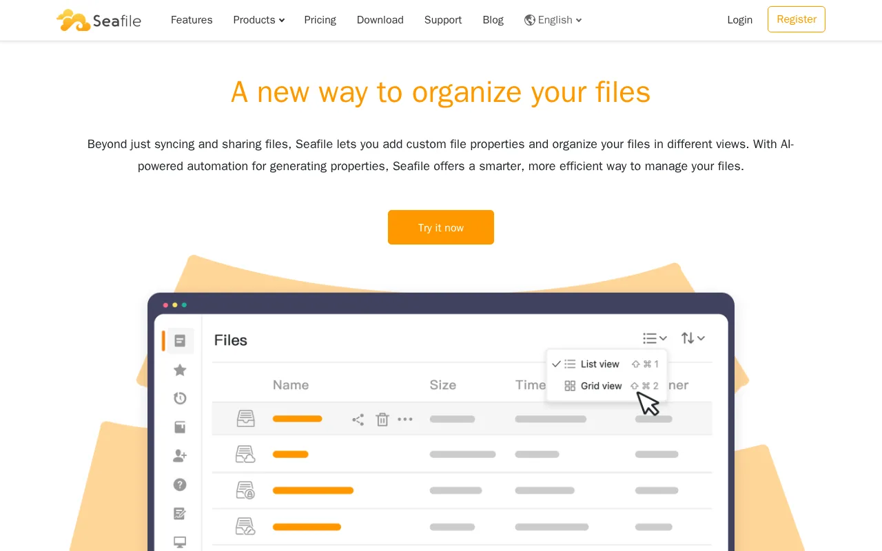 Screenshot of Seafile