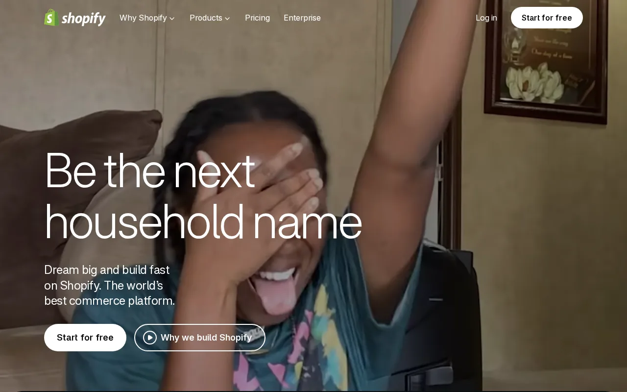 Screenshot of Shopify