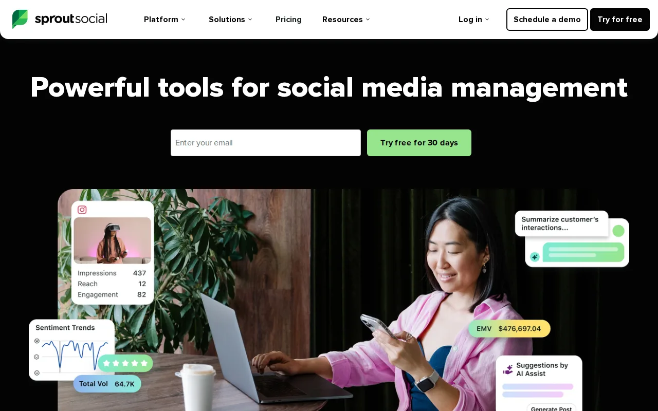 Screenshot of Sprout Social