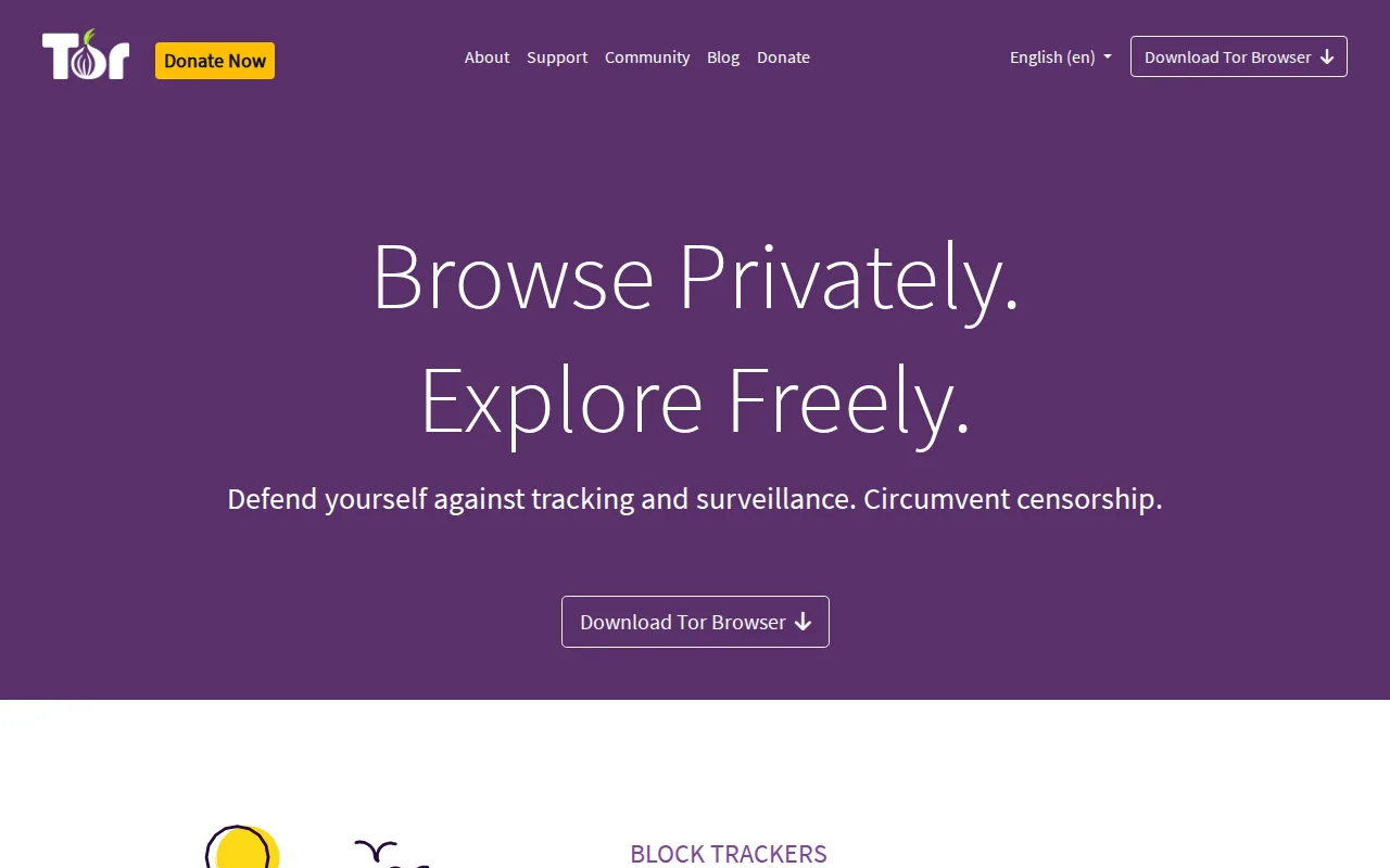 Screenshot of Tor Browser