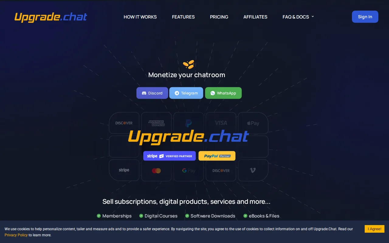 Screenshot of Upgrade.chat