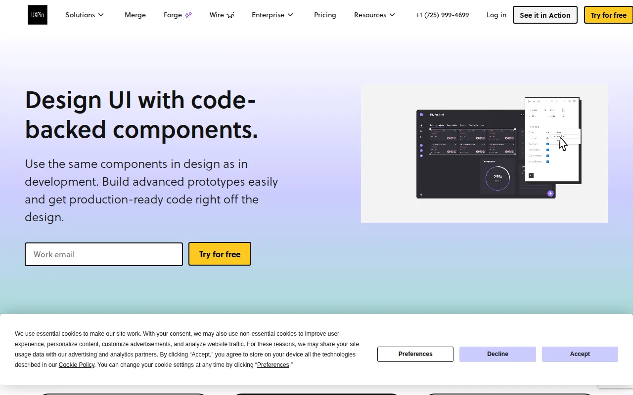 Screenshot of UXPin