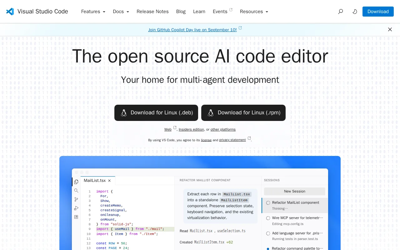 Screenshot of Visual Studio Code