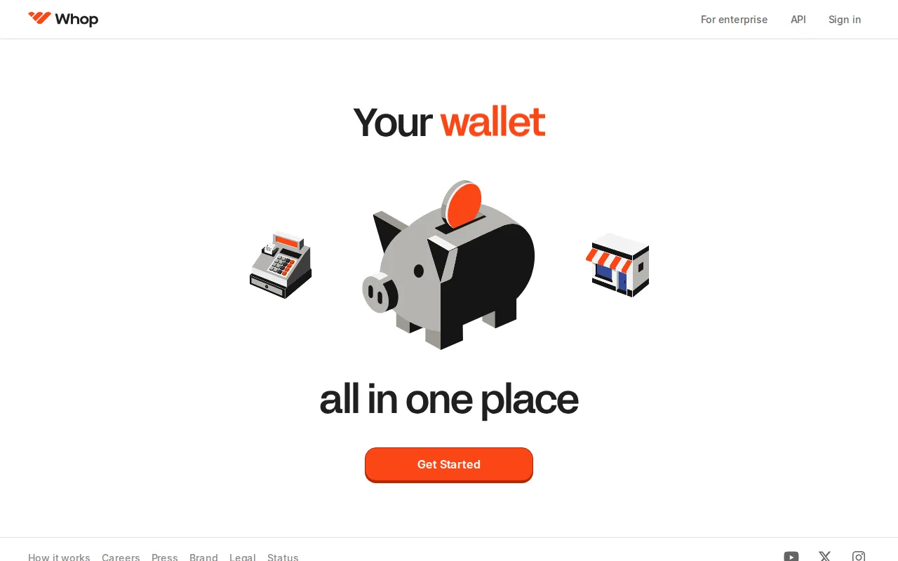 Screenshot of Whop