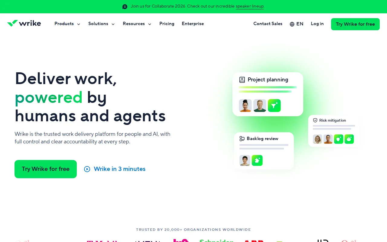 Screenshot of Wrike