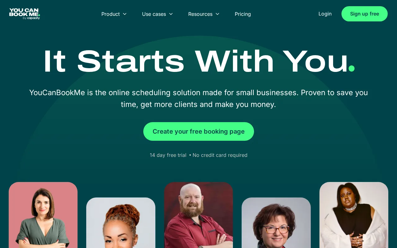 Screenshot of YouCanBook.me
